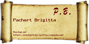 Pachert Brigitta névjegykártya